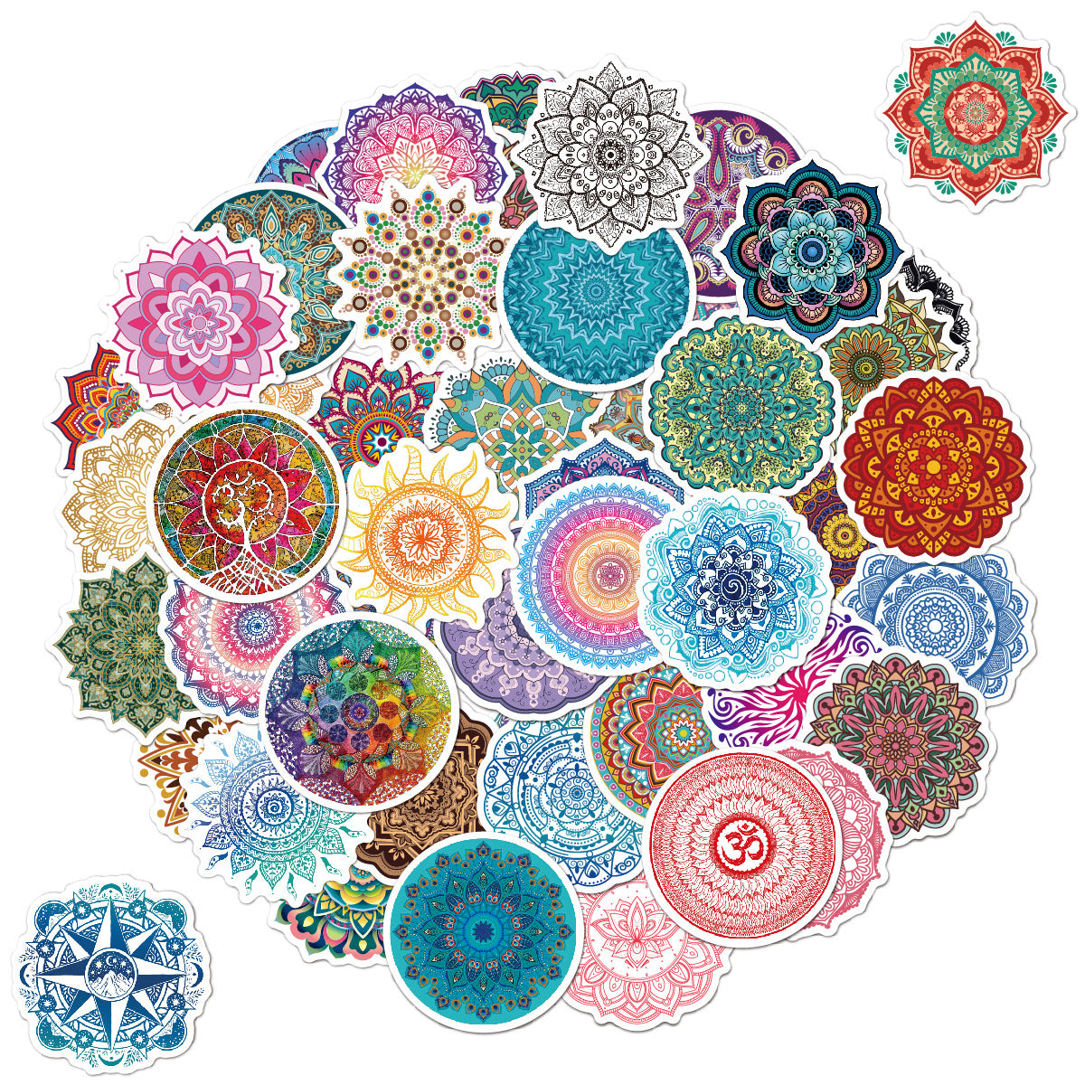 Wholesale 50pcs/pack Mandala Decorative Stickers